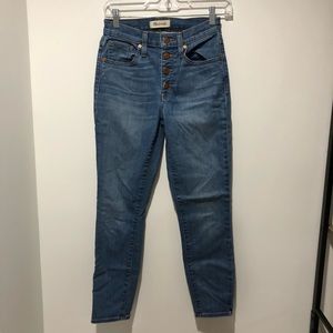 Madewell button-fly crop jeans, size 25